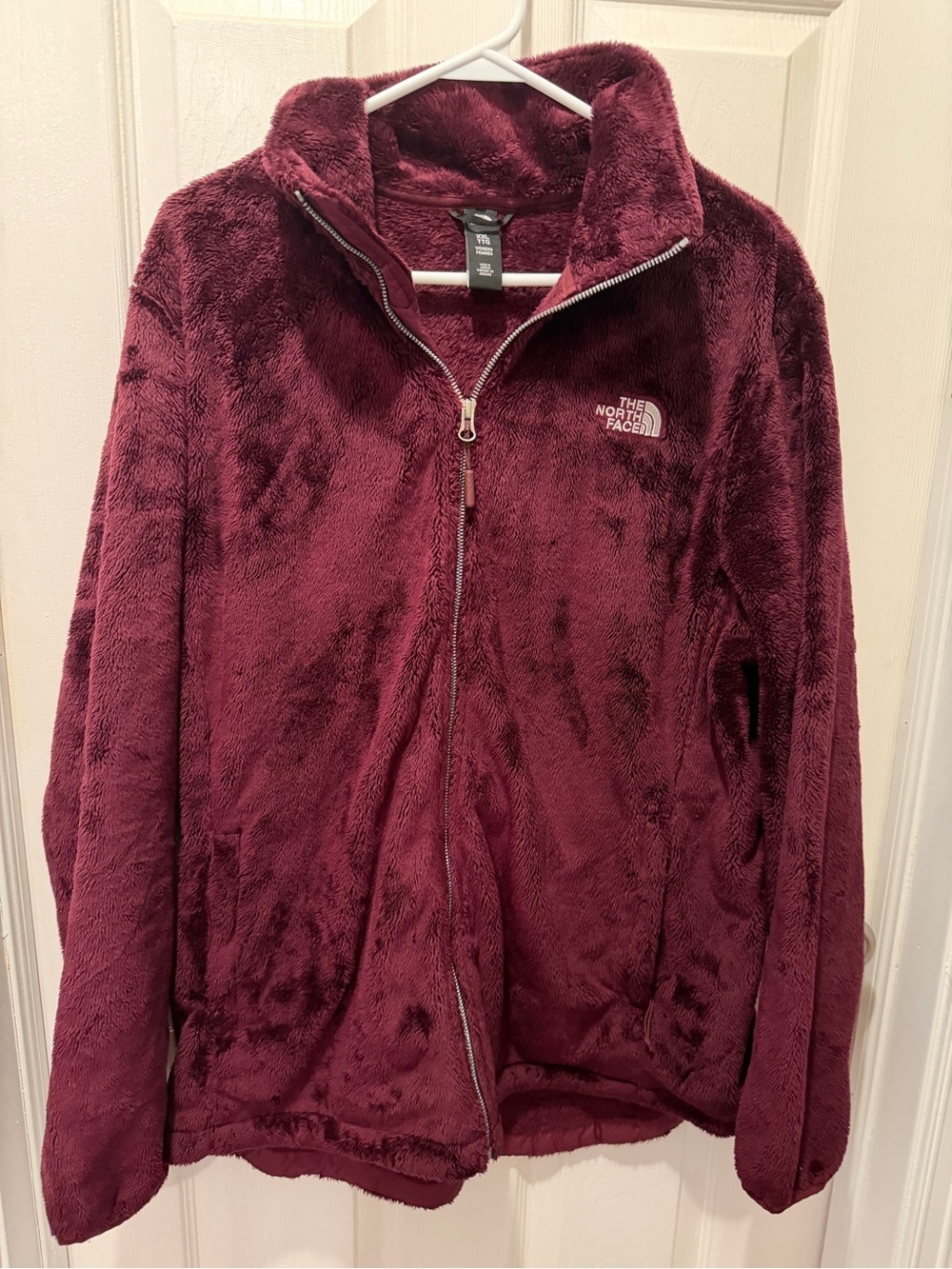The North Face Women's Burgundy Osito Fuzzy Full-Zip Jacket